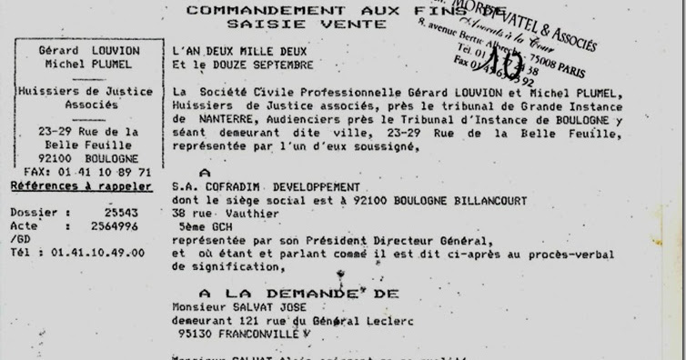 Itératif Commandement Aux Fins De Saisie Vente